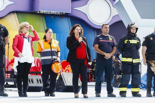 Simulacro de seguridad en el escenario del Carnaval en Santa Catalina