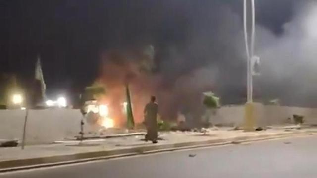 Un edifici destruït per un atac de l’Aràbia Saudita i els EUA a Bartella (Iraq).