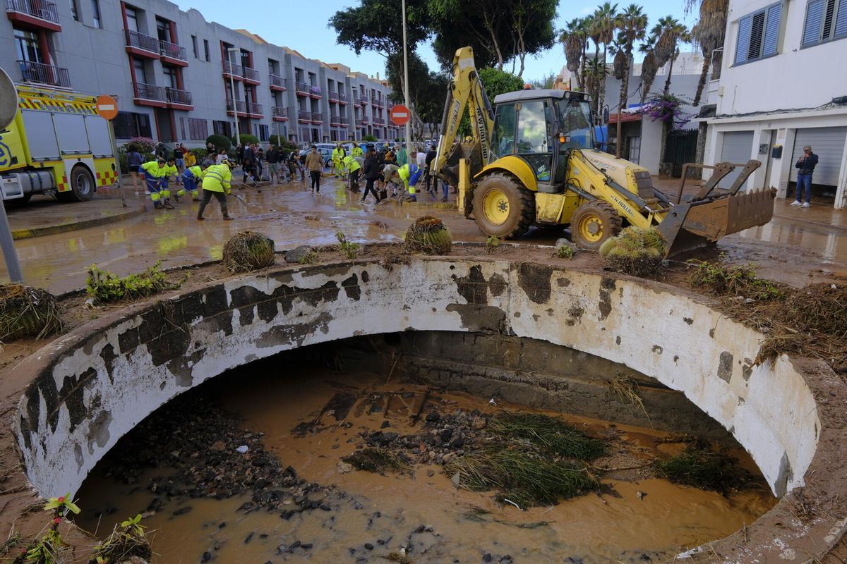 Destrozos causados por las lluvias en Telde