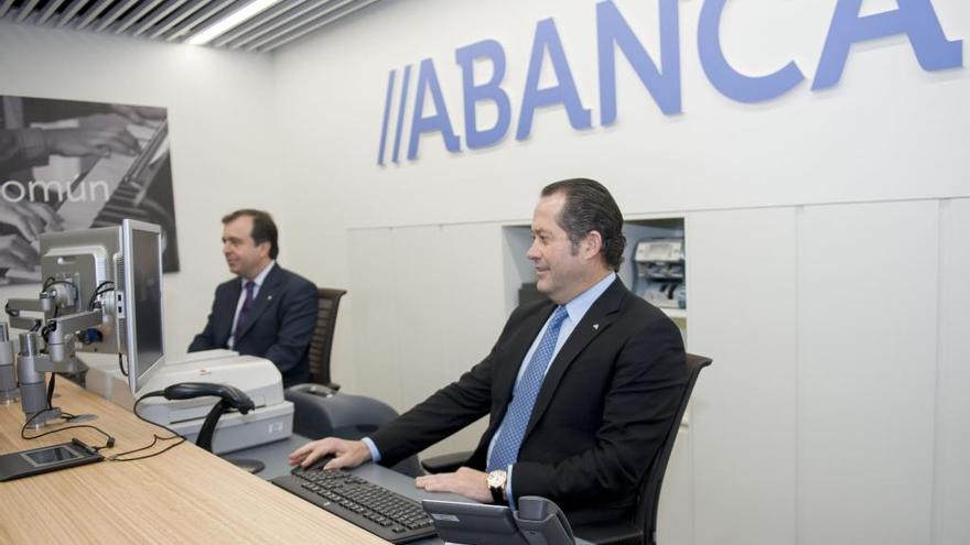 Los directivos de Abanca, Francisco Botas y Juan Carlos Escotet.