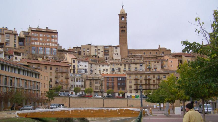 Pasarela sobre el río Queiles en Tarazona