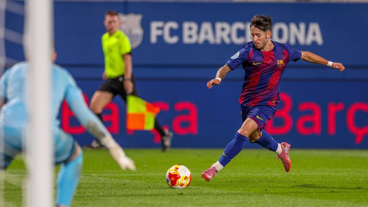 Dani Rodríguez deslumbró en sus 45 minutos contra el Castellón B