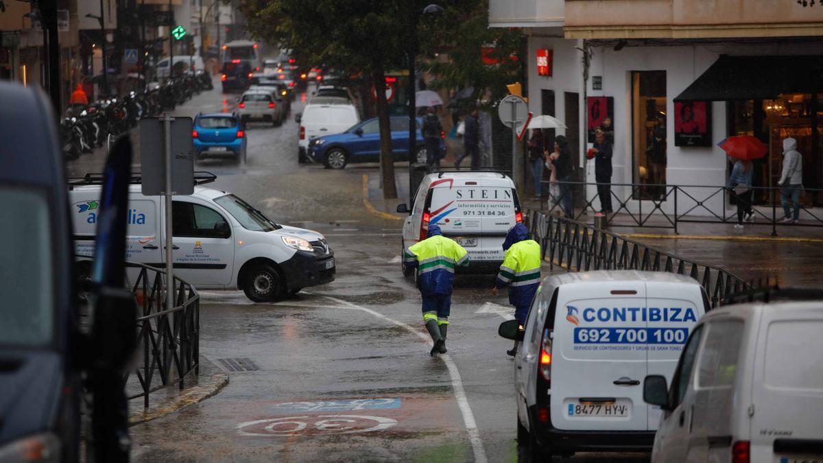 Imágenes de la lluvia en Ibiza