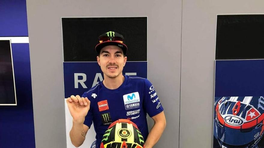 Gas Mountain, present en el casc de Maverick Viñales en el GP de Catalunya