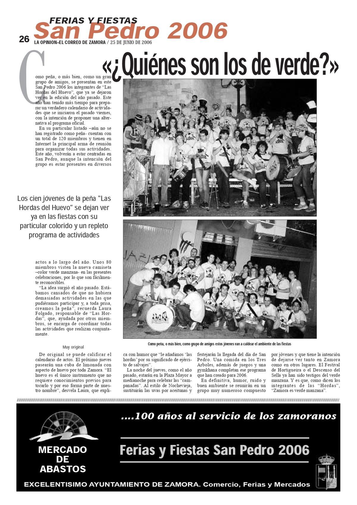 Reportaje sobre Las Hordas del Huevo publicado en 2006.
