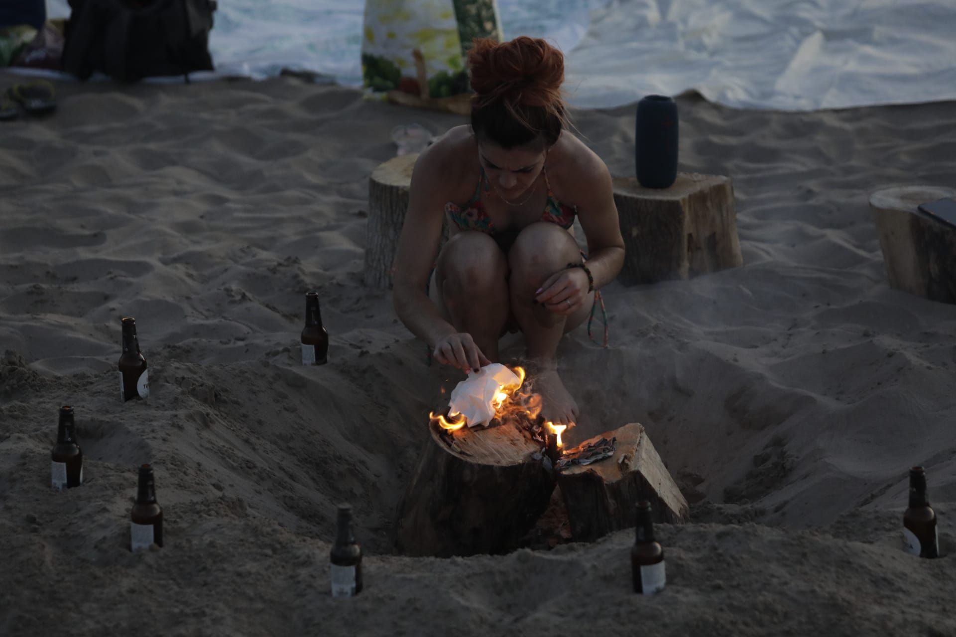 València inunda sus playas en el primer San Juan poscovid