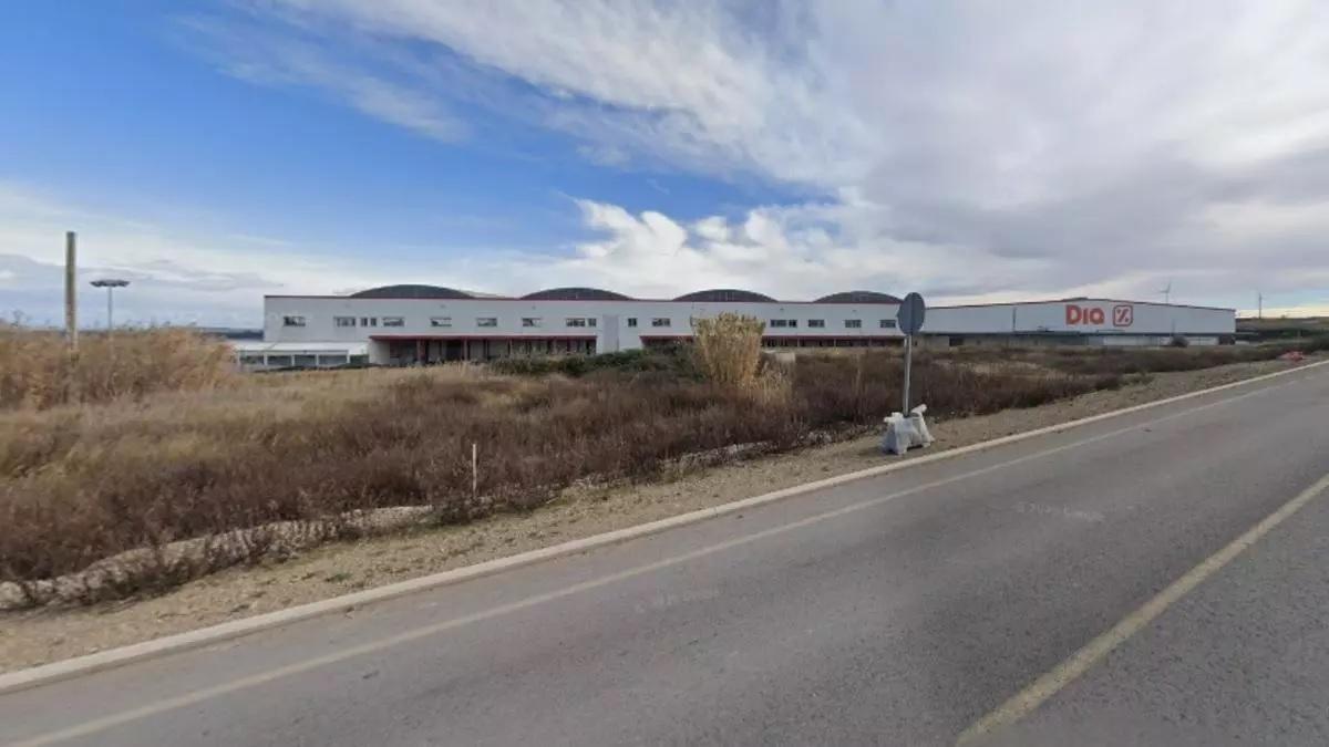 Antiguos terrenos de Dia en Mallén donde se ha instalado la planta.