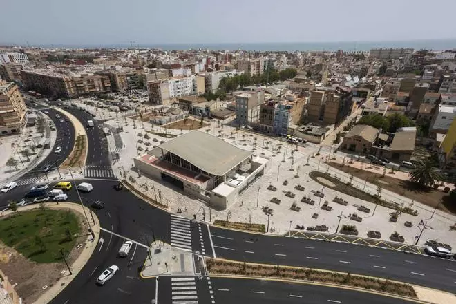 Así ha quedado el entorno de la estación del Cabanyal