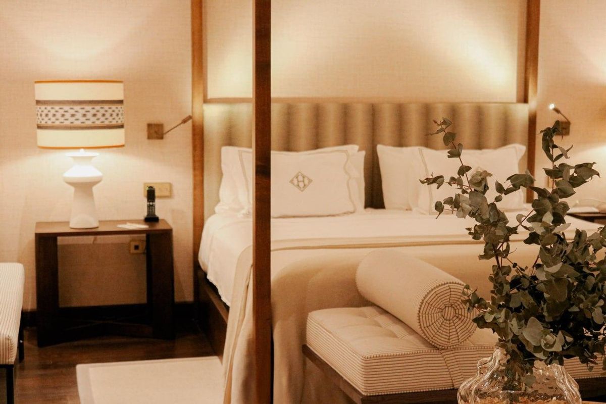 Una de las habitaciones del hotel.