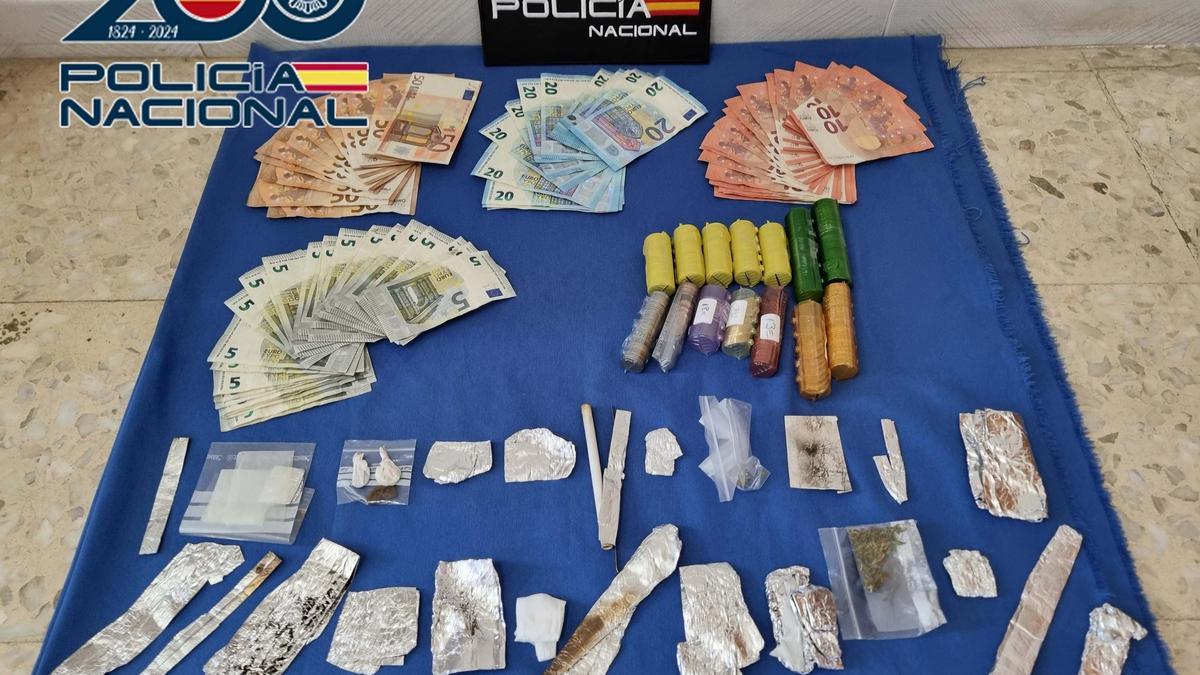 Material intervenido por la Policía Nacional.
