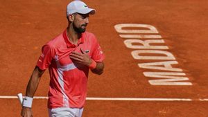 Novak Djokovic en el Mutua Madrid Open.