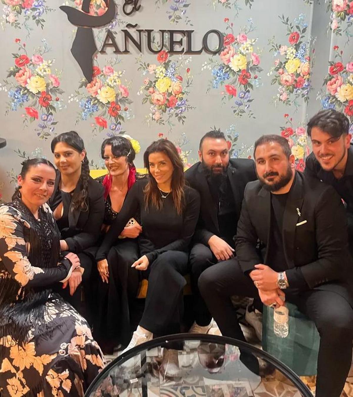 Eva Longoria en el tablao El Pañuelo, en Córdoba