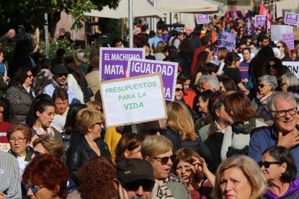 Manifestación contra la violencia de género en Málaga