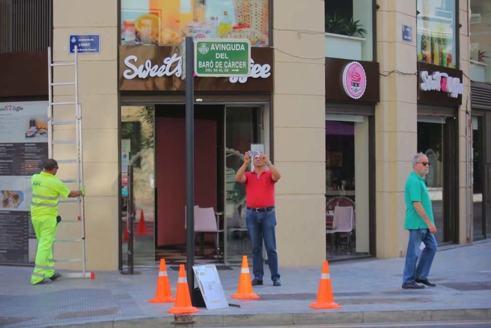 València cambia las placas de calles Franquistas