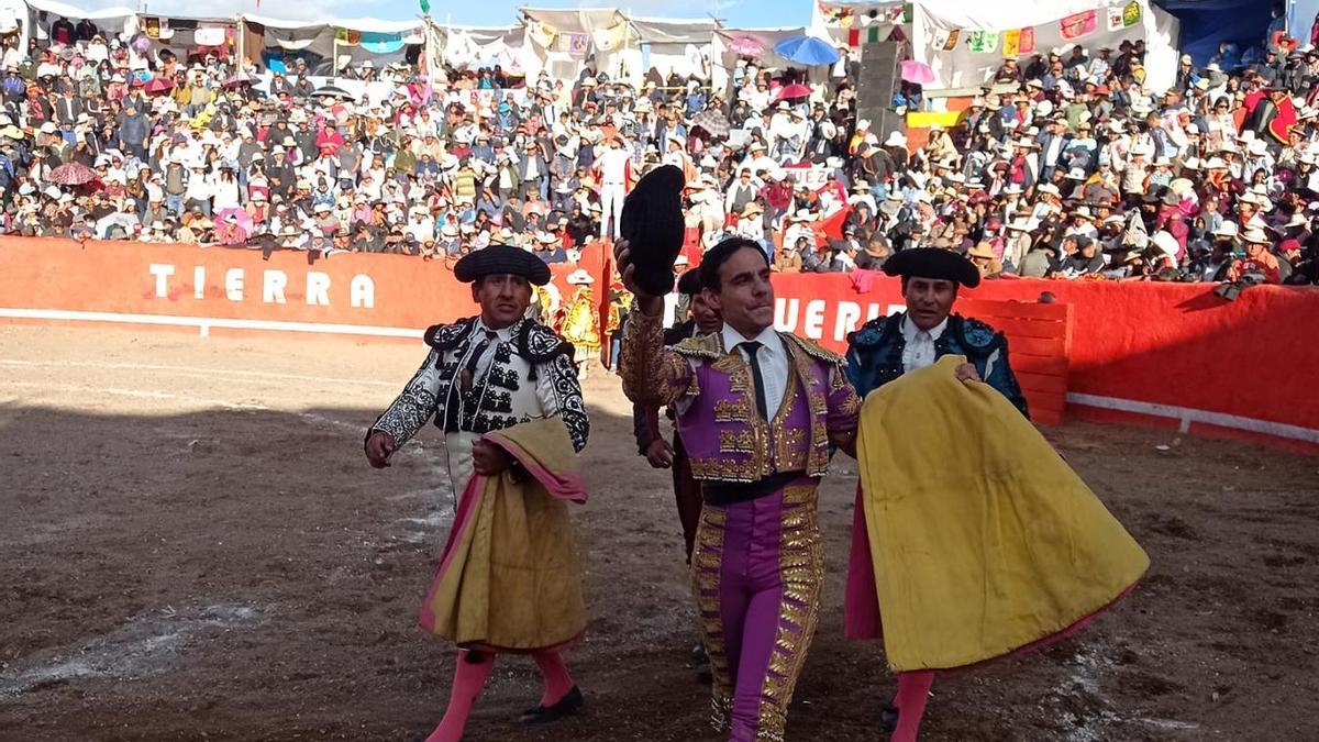 El torero Miguel Giménez durante una de los festejos que ha toreado este año en Perú.