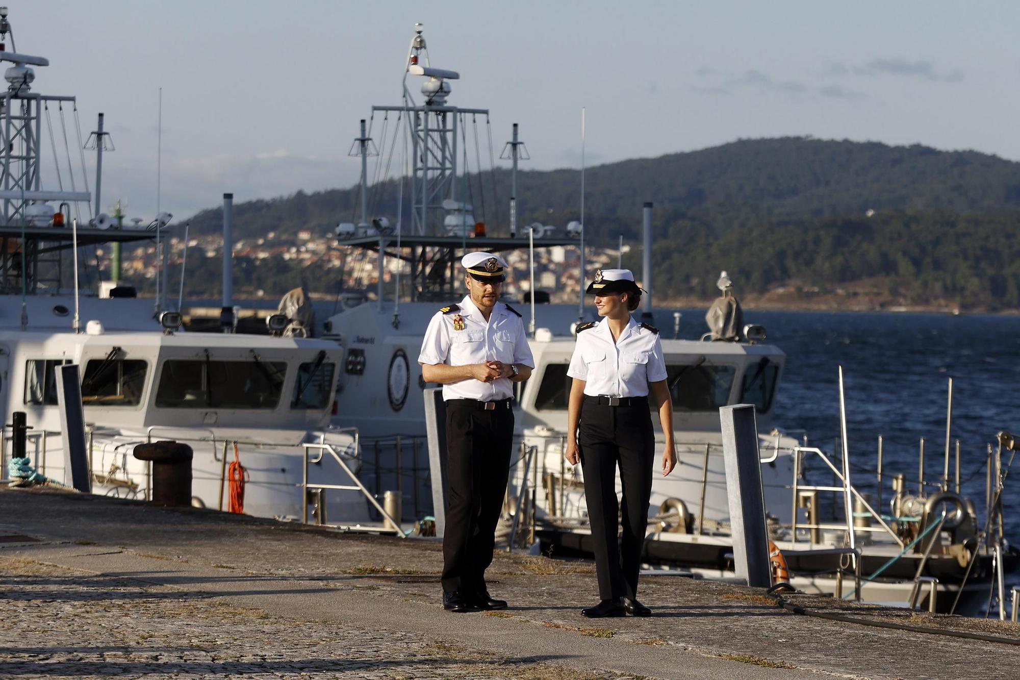 Leonor conoce de primera mano la Escuela Naval de Marín