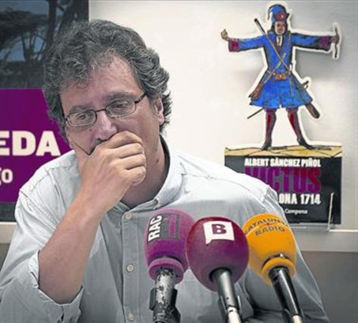 Albert Sánchez Piñol, ahir a Barcelona. Albert Sánchez Piñol, ahir a Barcelona.