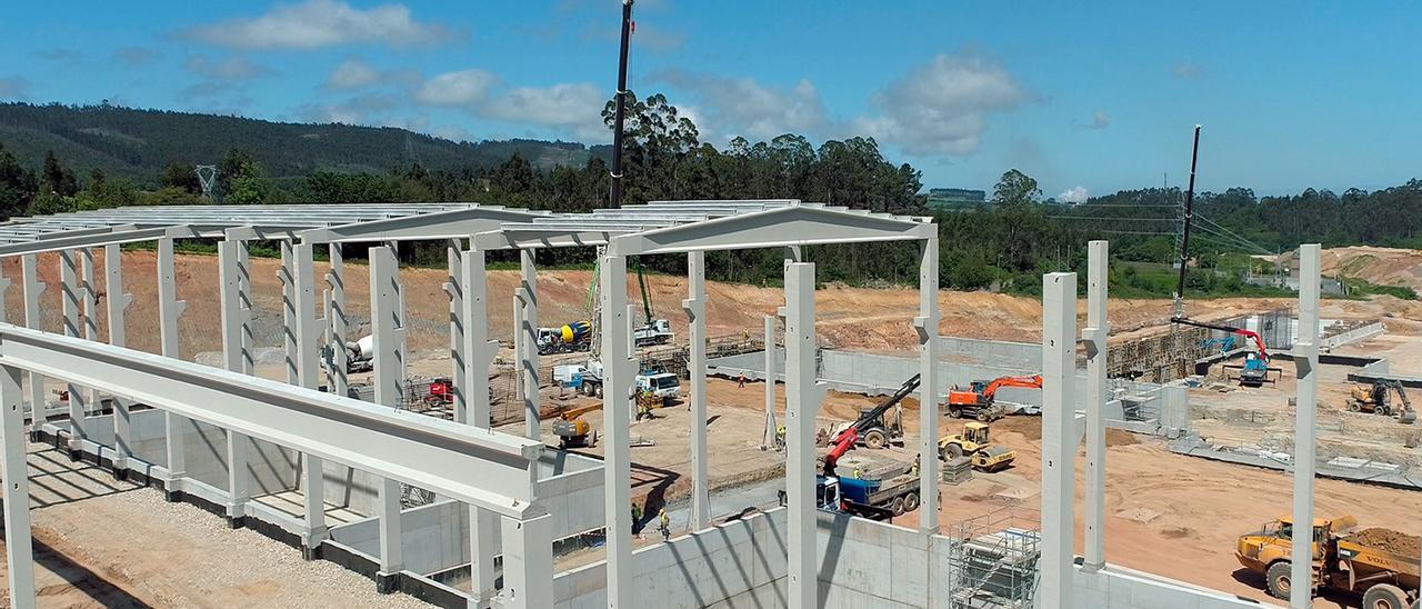 Obras de la nueva planta de clasificación de Cogersa