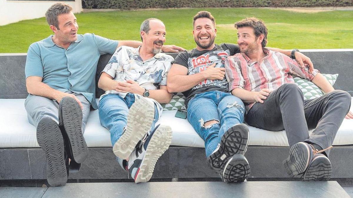 Fernando Gil, Fele Martínez, Raúl Tejón O Gorka Otxoa, en «Machos alfa»