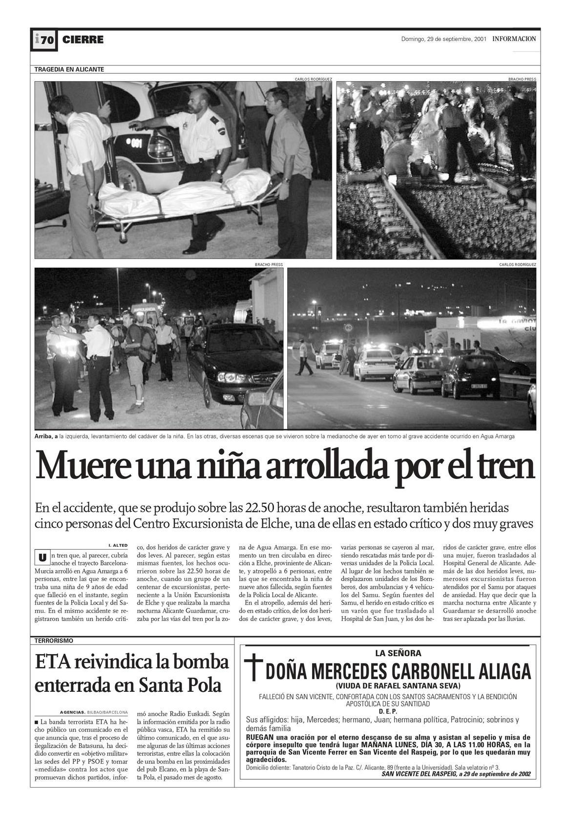 La noticia publicada en INFORMACIÓN