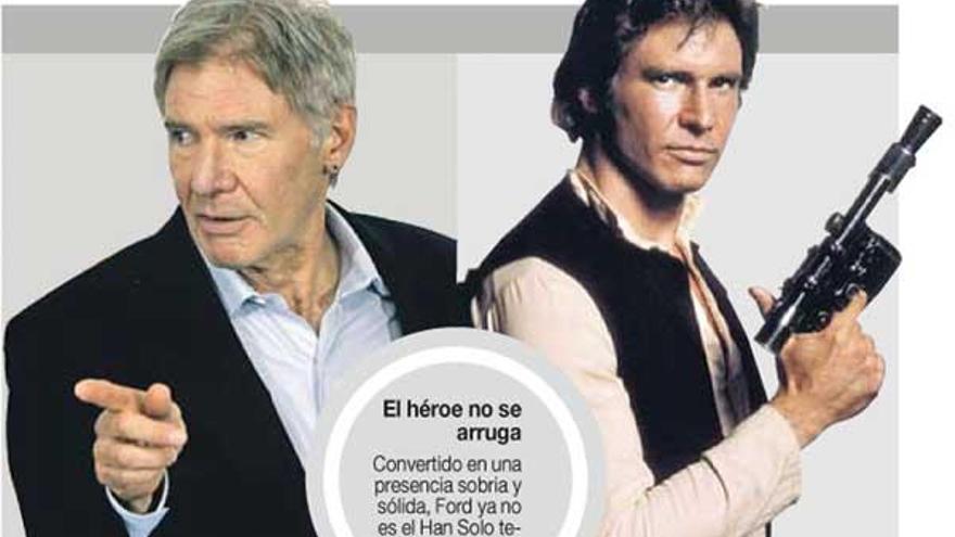 Convertido en una presencia sobria y sólida, Ford ya no es el Han Solo temerario.