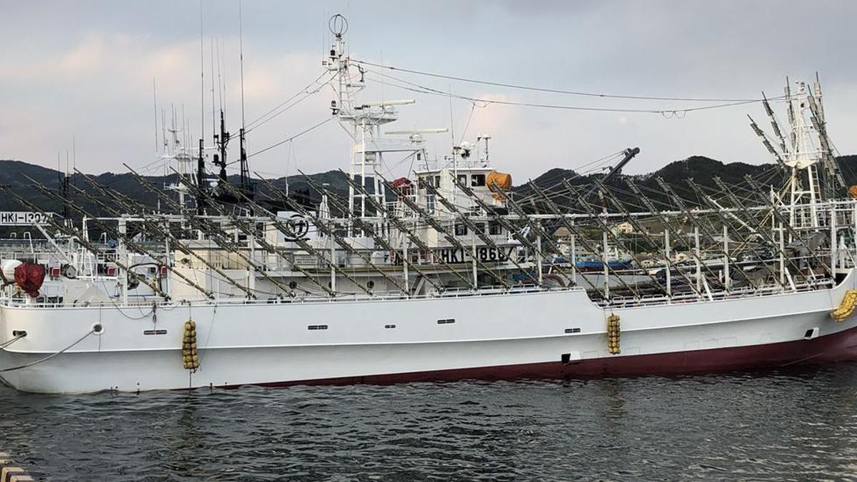 Un potero asiático, utilizado para capturar calamar.