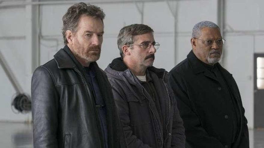 Bryan Cranston, Steve Carell y Laurence Fishburne.