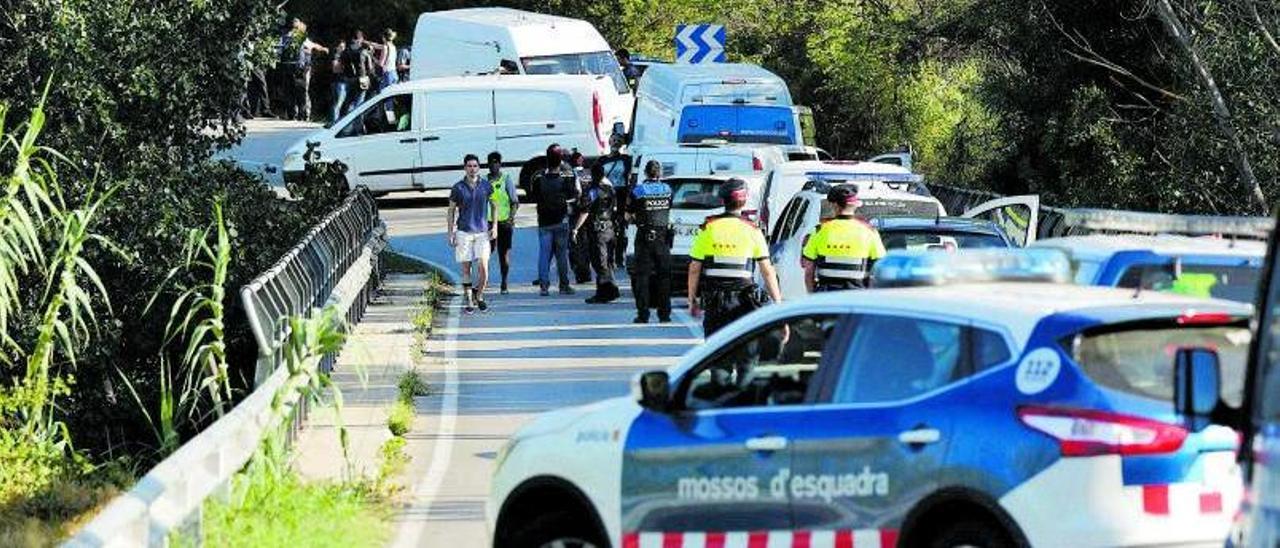 Lloc on un dels terroristes va ser abatut per la policia, al terme municipal de Subirats, el 21 d’agost del 2017. | ÁLVARO MONGE