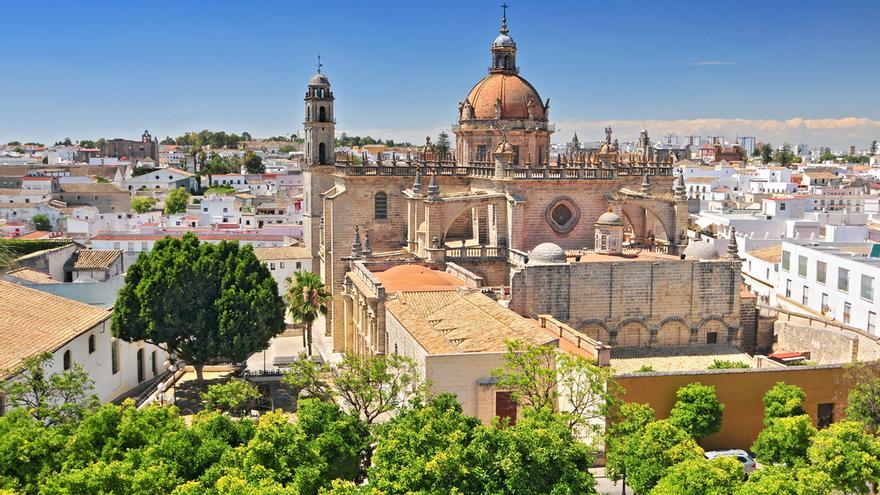 Vista panorámica de la catedral de Jerez.