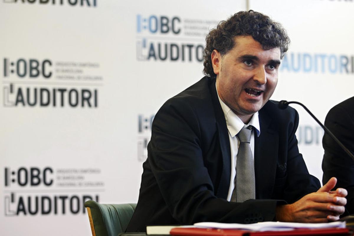 Imatge d’arxiu de la presentació d’Oriol Pérez Treviño com a nou director de l’Auditori.