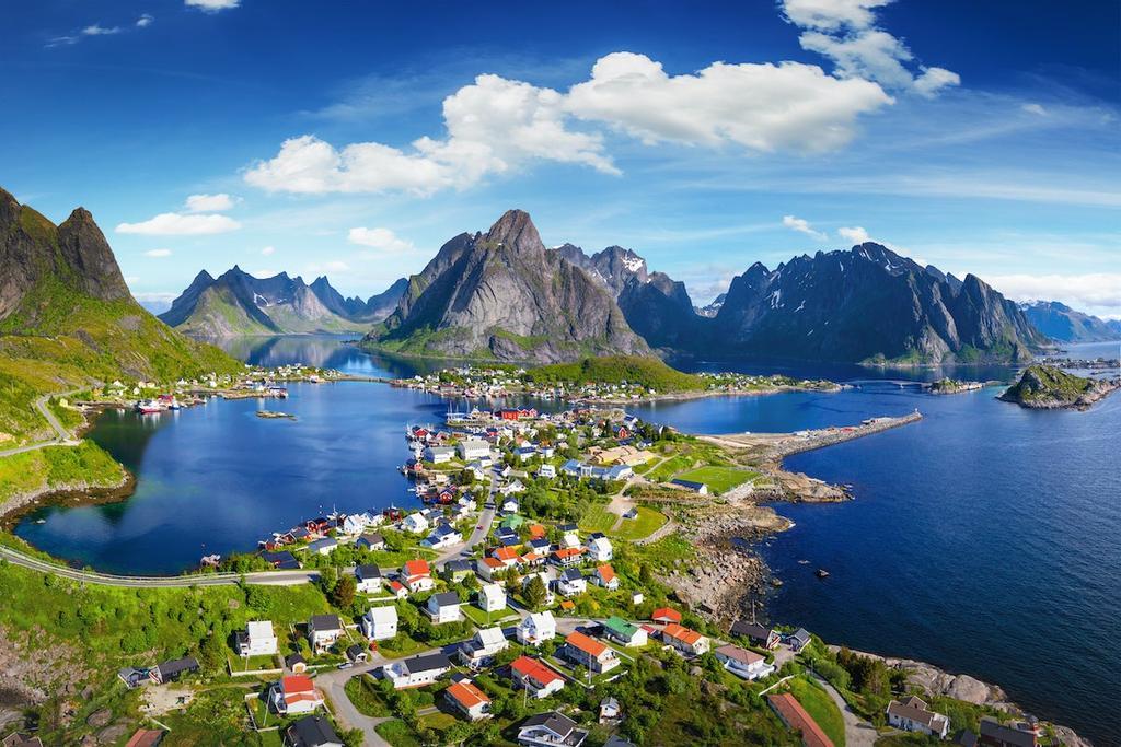 aérea de la isla de Senja, Noruega