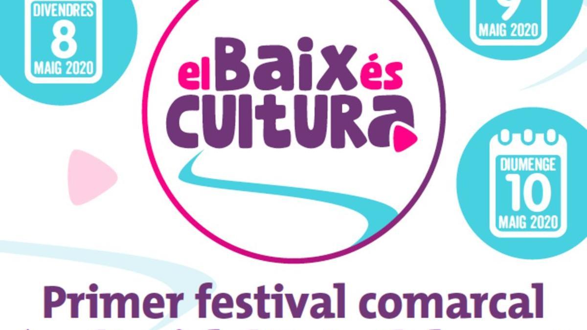 Cartel del primer festival de cultura 'on line' del Baix Llobregat, que se celebrará los días 8, 9 y 10 de mayo