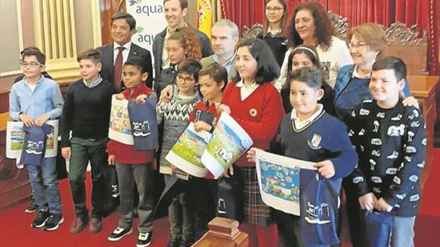 Entrega de los premios del Concurso Digital de Dibujo Infantil de Aqualia