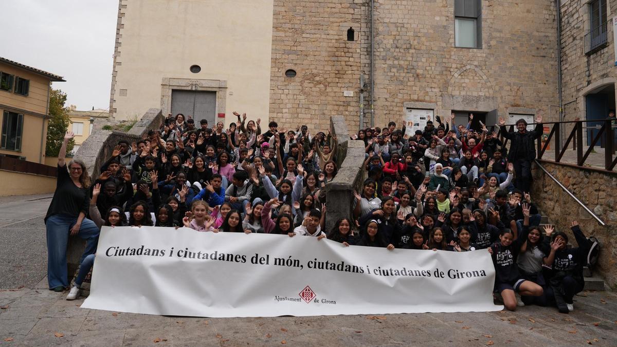 Una imatge de l’acte de benvinguda d’aquest divendres.