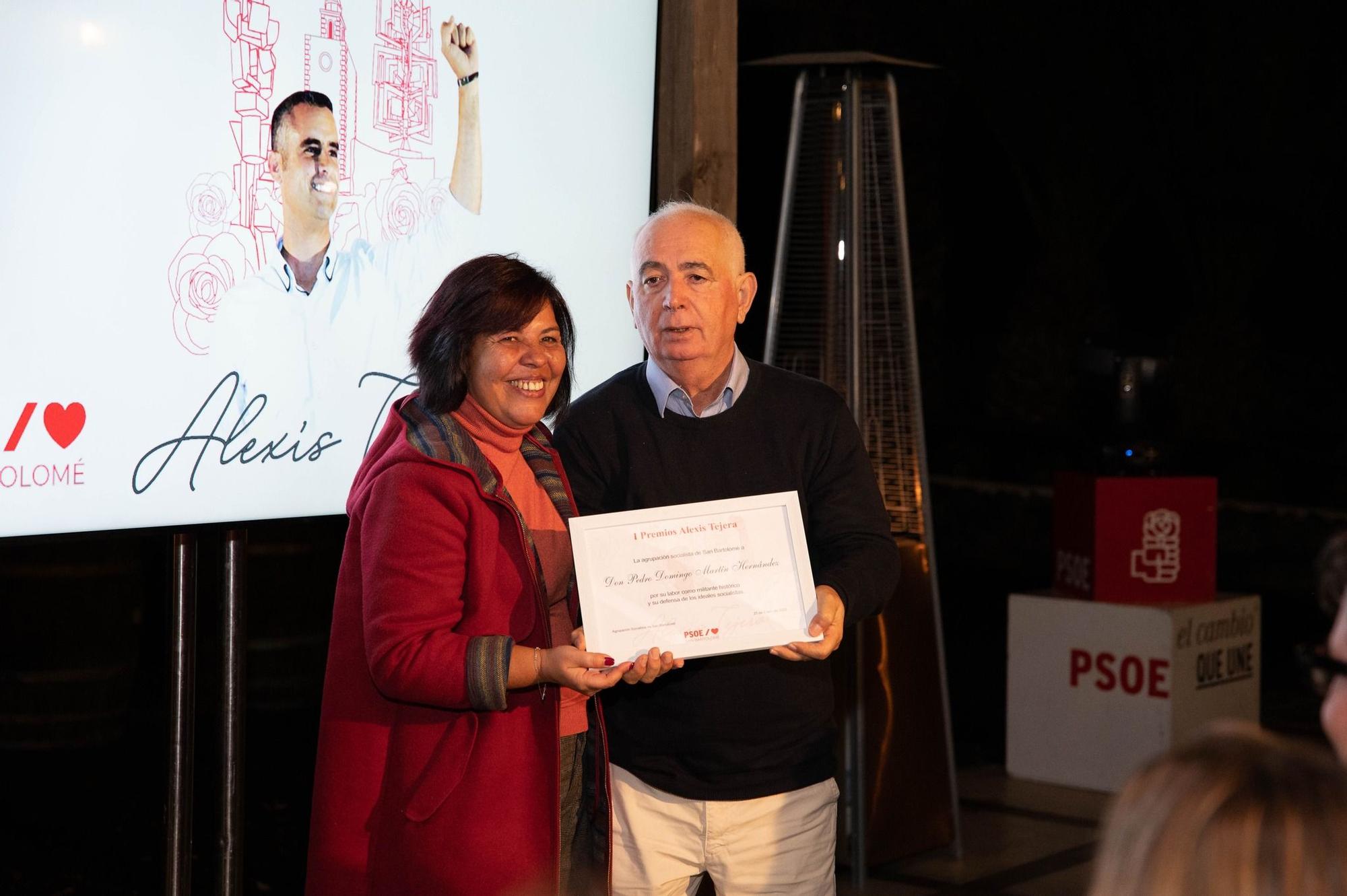 El PSOE de San Bartolomé entrega los Premios Alexis Tejera