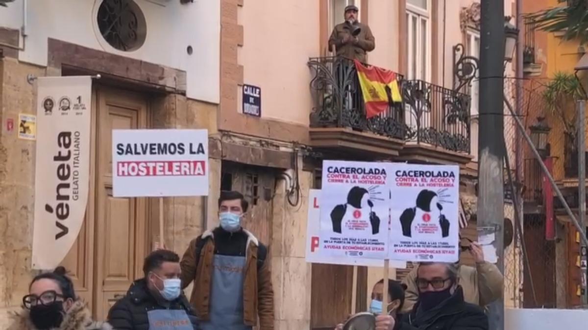 La hostelería protesta por el cierre "anticovid"