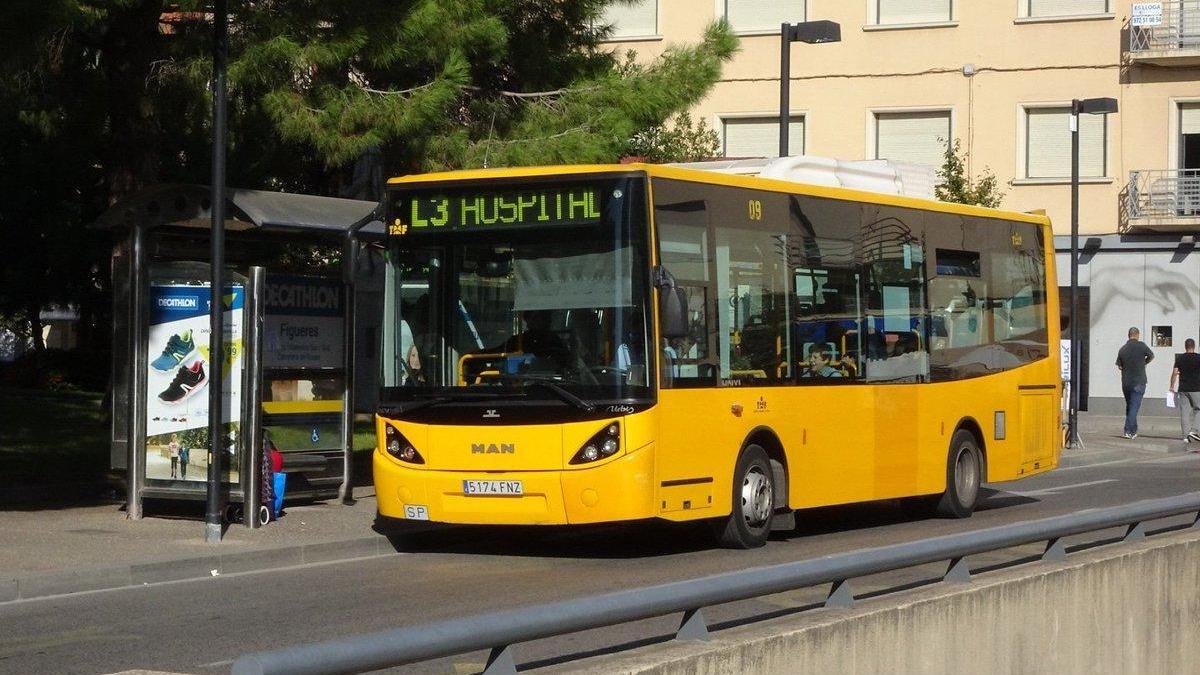 Un autobús del transport urbà de Figueres.