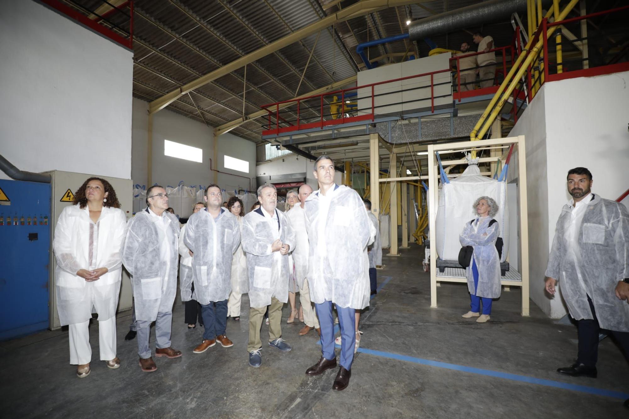 Pedro Sánchez visita la fábrica CAROB en Marratxí