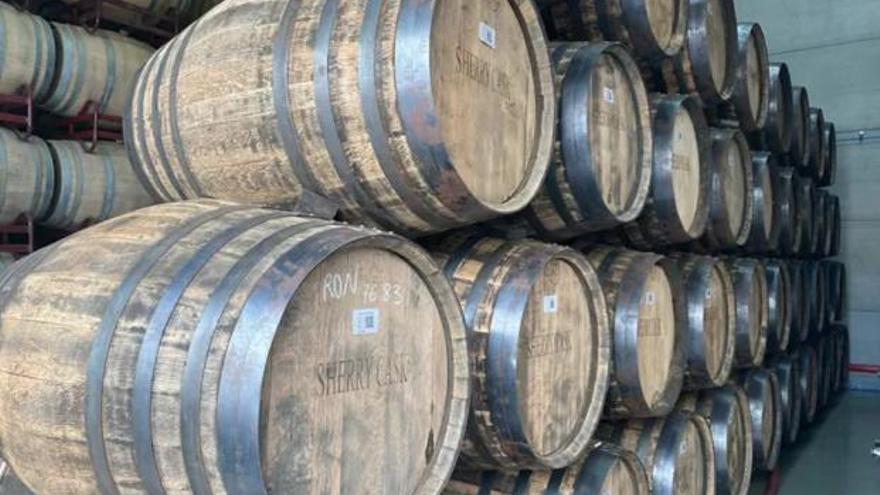 Barricas para el evejecimiento del alcohol.