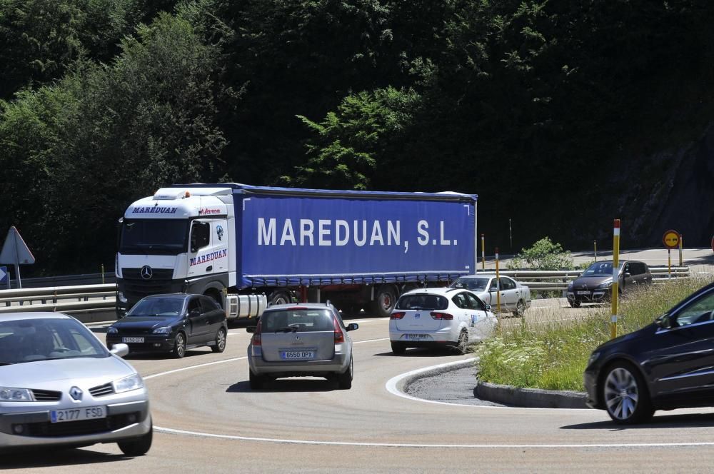 Obras en la carretera del puerto de Pajares