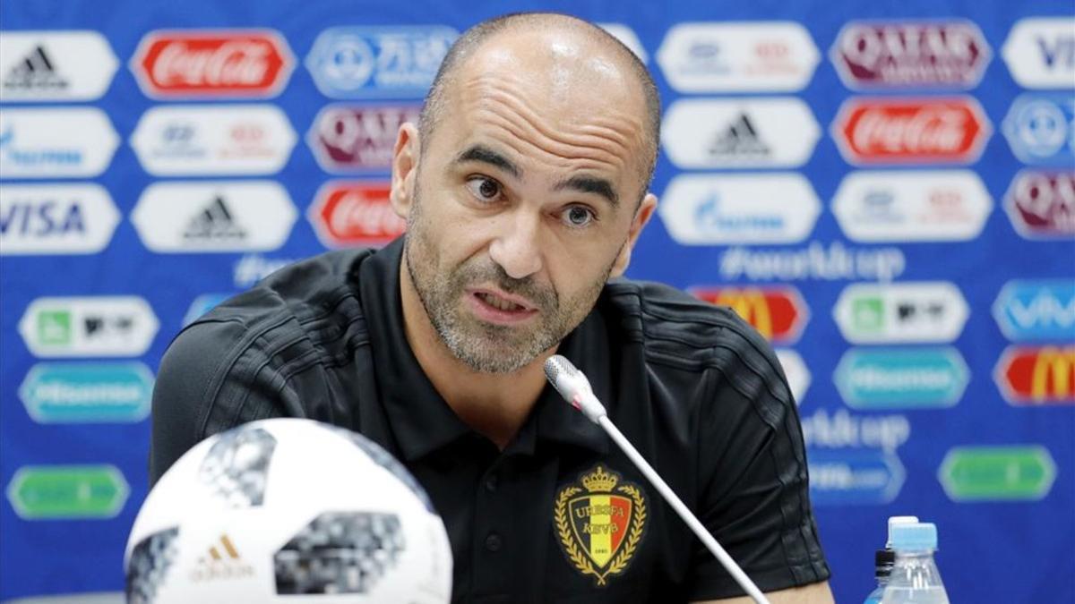 Martínez en rueda de prensa previa al debut de Bélgica
