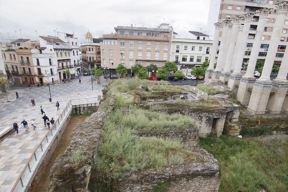 Estado de abandono del Templo Romano