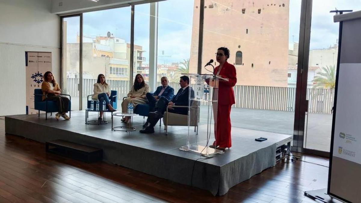 La presidenta de Ivefa, Emi Boix, en la jornada.