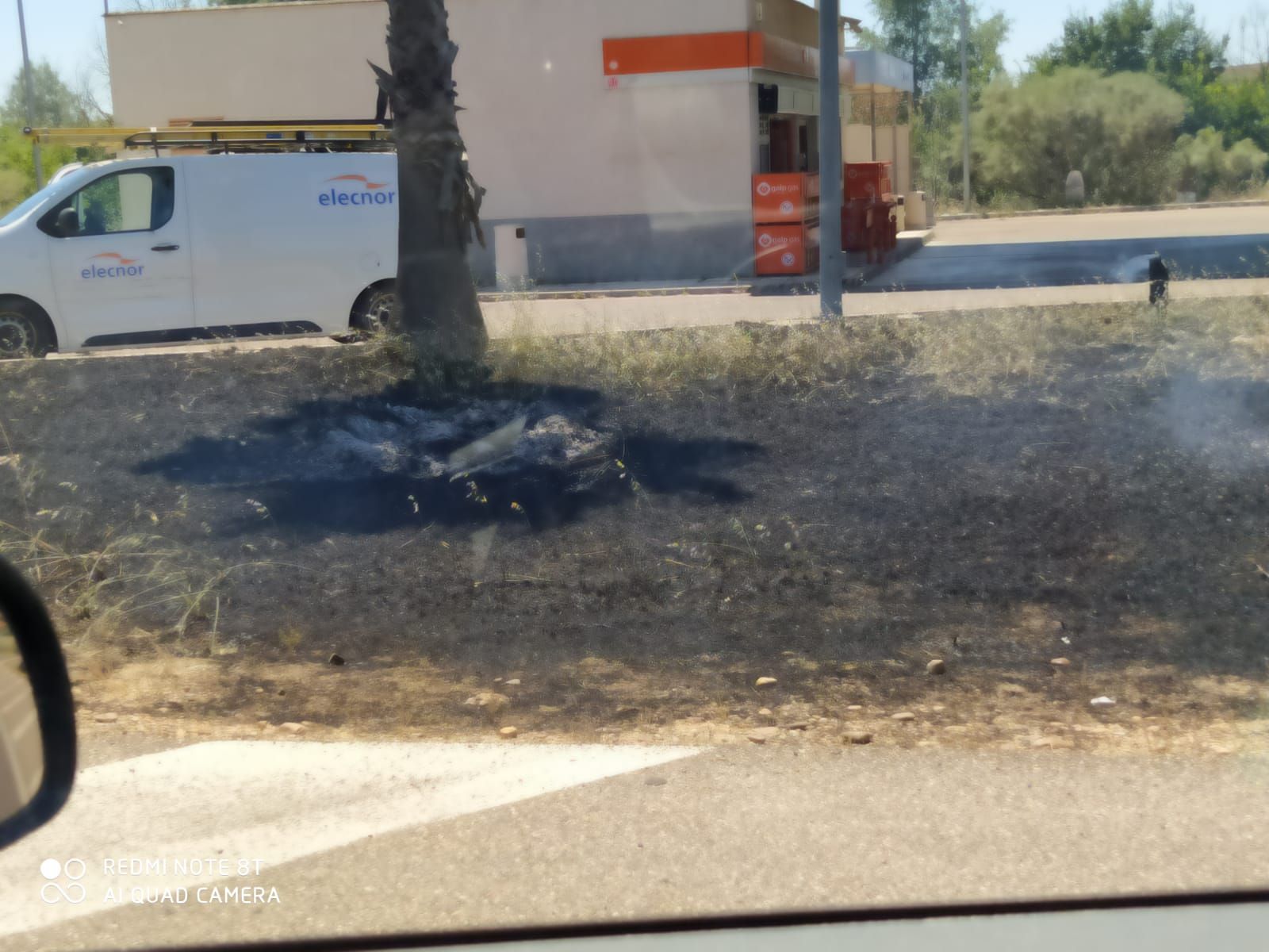 Imágenes del incendio en la N-432