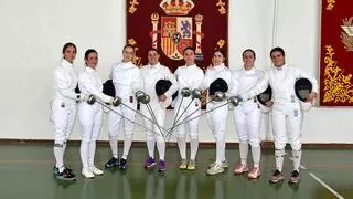 Leonor empuña el florete en el campeonato de academias militares de San Javier
