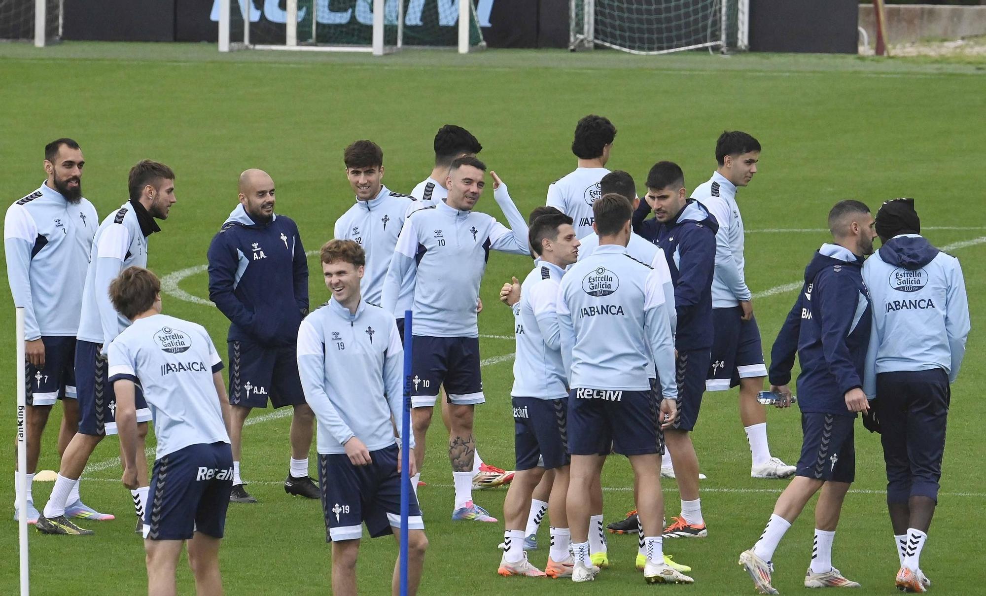 Último entrenamiento del Celta antes de su visita al Real Madrid en LaLiga