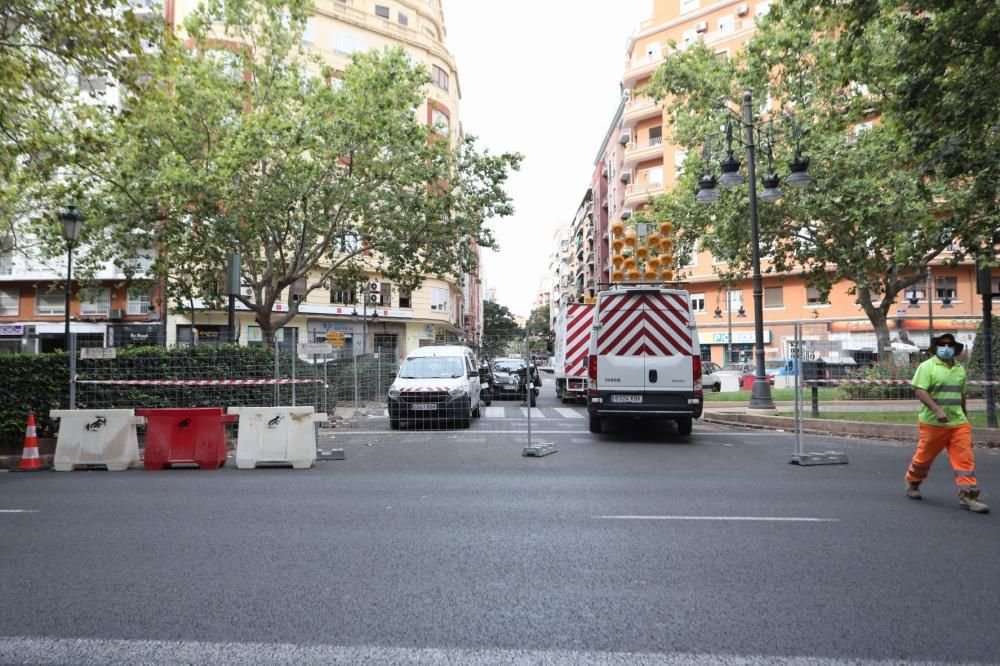 Obras del carril-bici de la Gran Vía Fernando el Católico