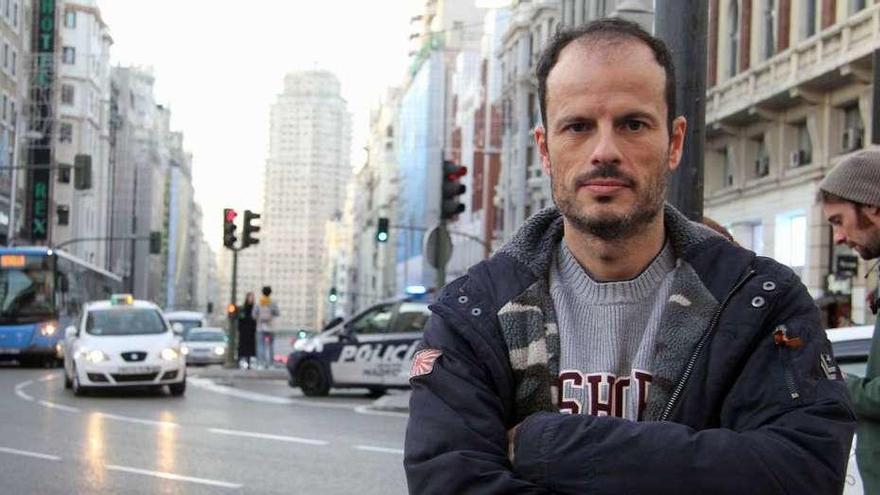 Pedro Insua, en la Gran Vía de Madrid.