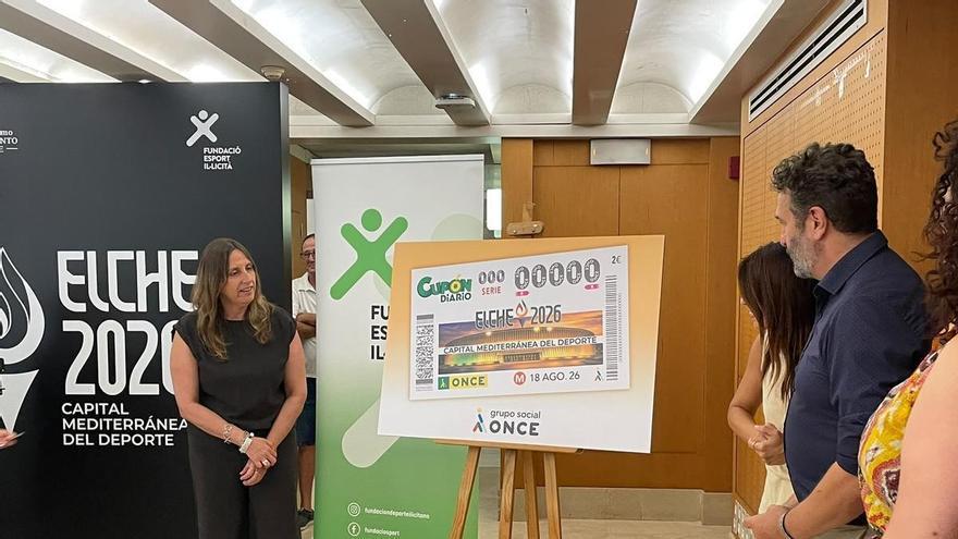 Elche se convierte en la imagen de un cupón de la ONCE con toques inclusivos