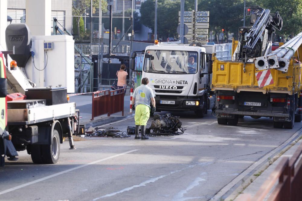 Accident de trànsit a la zona dels Maristes de Girona